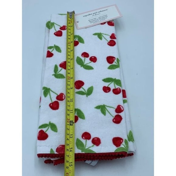 Cupcakes and Cashmere Cherry Kitchen Hand Towels Set of 2 Towels - Picture 7 of 7